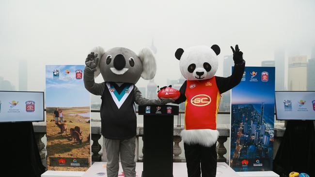 Tourism Australia was announced as the new partner of the first AFL Premiership Season game in Shanghai, China, between the Gold Coast Suns and Port Adelaide. Photo: supplied.