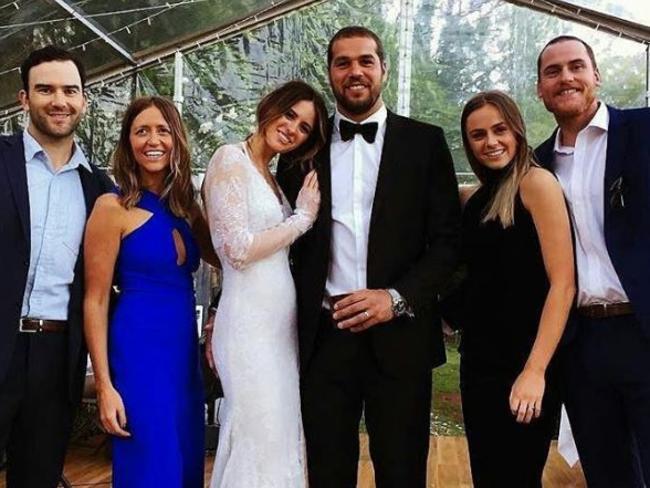 The happy couple share the moment with guests. Picture: Instagram