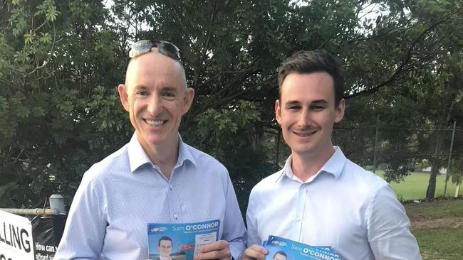 Outgoing Fadden MP Stuart Robert with Bonney MP Sam O'Connor. Picture: Supplied