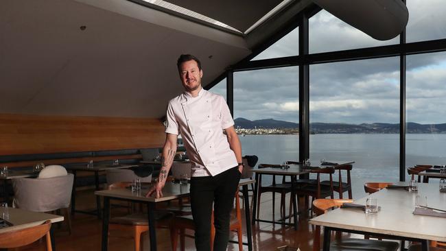 Christian Ryan chef and owner at Aloft restaurant in Hobart. He is encouraging people to come out and support local restaurants who are suffering due to the lack of interstate visitors. Picture: Nikki Davis-Jones