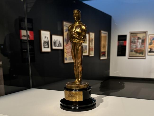 Australia's first academy award was on display at Action! Film and War at the Museum and Art Gallery of the Northern Territory (MAGNT), February 2025. Picture: Supplied