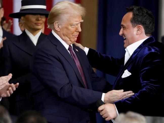 Singer Christopher Macchio after performing the National Anthem during US President Donald Trump’s inauguration ceremony. Picture: AFP