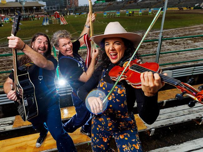 The Smashing Bumpkins (from left) Ben King, John Gynther and Liz Young. Picture: Josh Woning