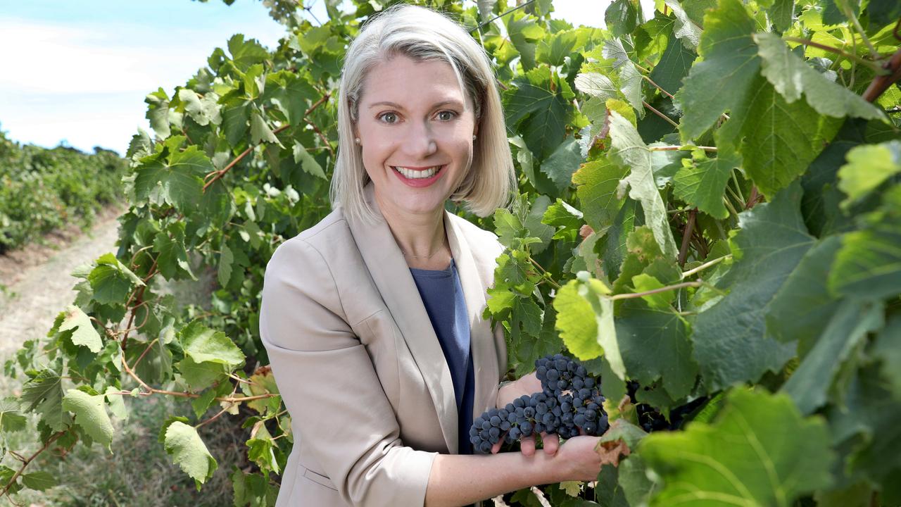 Victoria Angove, at her family’s McLaren Vale vineyard.