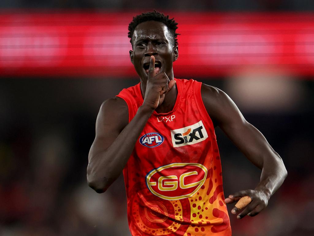 Mac Andrew solidified is AFL stardom when he kicked the winning goal after the siren against Essendon in round 22 Picture: Jonathan DiMaggio/Getty Images.