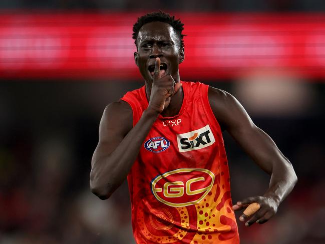 Mac Andrew solidified is AFL stardom when he kicked the winning goal after the siren against Essendon in round 22 Picture: Jonathan DiMaggio/Getty Images.