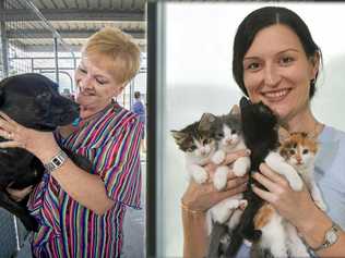 Gladstone Animal Rescue Group president Judy Whicker and Team RSPCA Gladstone president Nicole Allison. Picture: Mark Zita/Paul Braven