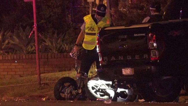 Police allege the bus hit the scooter at speed, pushing the driver and pillion passenger into the path of an oncoming 4WD. Picture: TNV