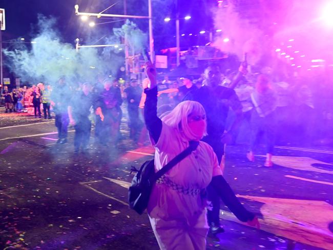 SYDNEY, AUSTRALIA.NewsWire Photos. March 2, 2024.Pro-Palestine protesters are arrested by Police during the Mardi Gras celebrations through Oxford street.Picture: NCA NewsWire / Jeremy Piper