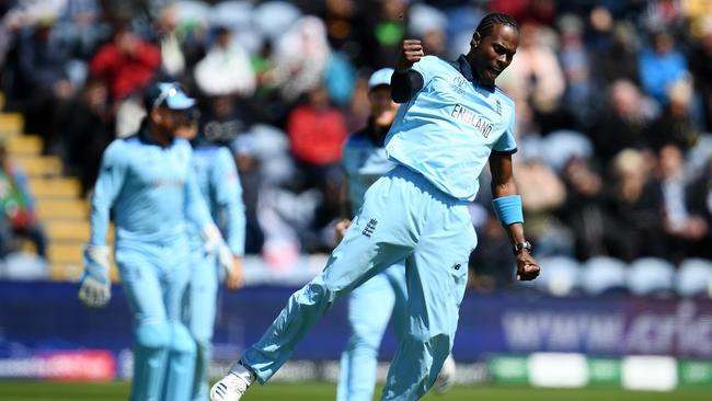 Jofra Archer’s World Cup exploits means the Hurricanes favourite almost certainly won’t be in purple for some or all of the next Big Bash League. Picture: HARRY TRUMP/GETTY