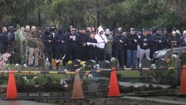 Mourners at the funeral of Omar Zahed on Friday.