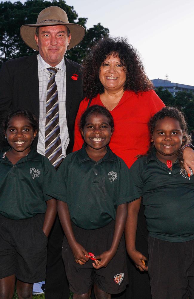 Malarndirri McCarthy with her partner Richard and their children. Picture: Pema Tamang Pakhrin