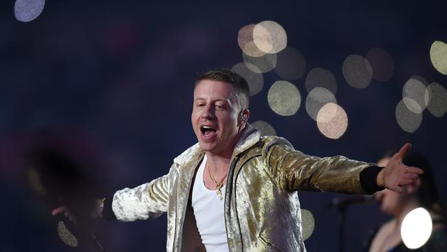 Macklemore said he was nervous flying over to Australia and checked his security. Picture: AAP / Dan Himbrechts.
