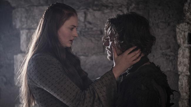 Tough days: some of Alfie Allen’s hardest scenes to stomach have been with Sophie Turner, who plays Sansa Stark in Game Of Thrones.