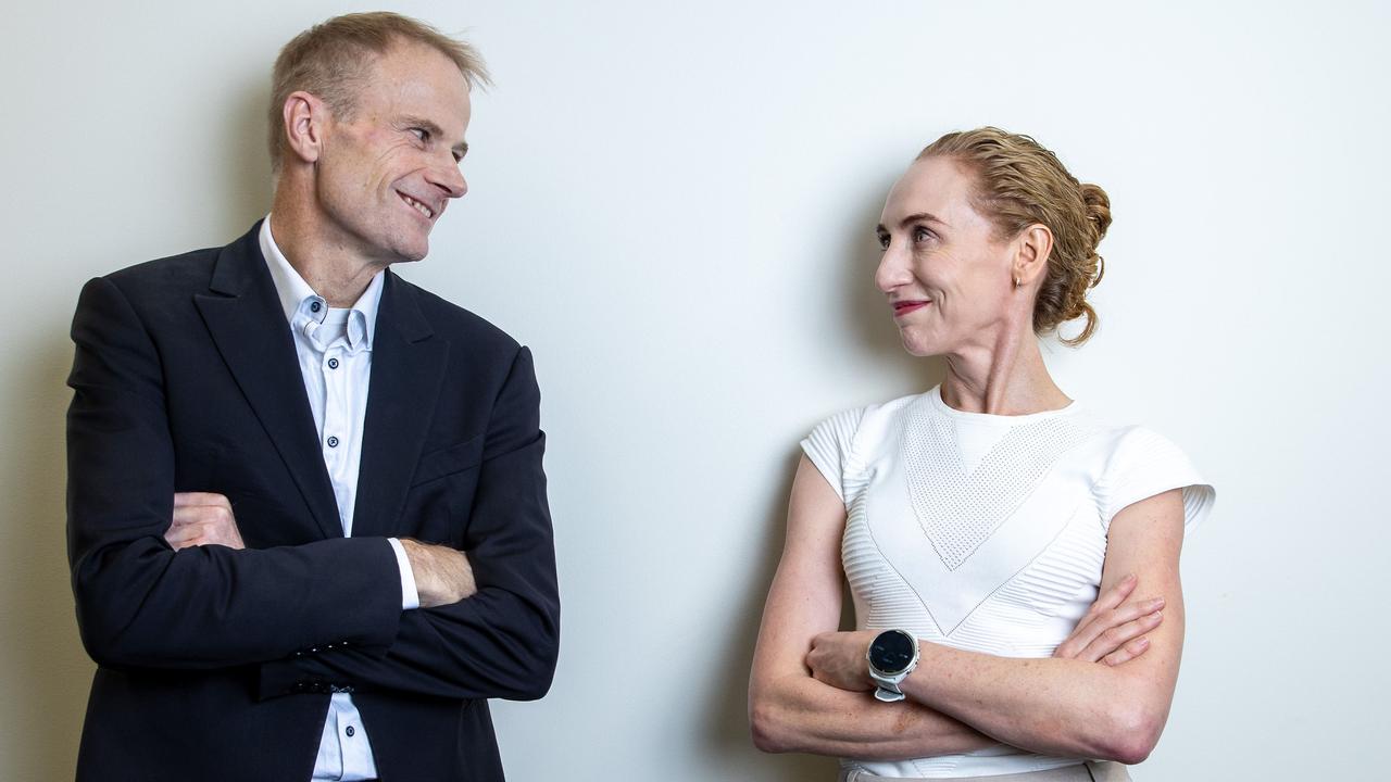 Richard Scolyer and Georgina Long, co-directors of the Melanoma Institute and joint winners of the Australian of Year award for their pioneering work in the treatment of melanoma. Picture: John Feder/The Australian