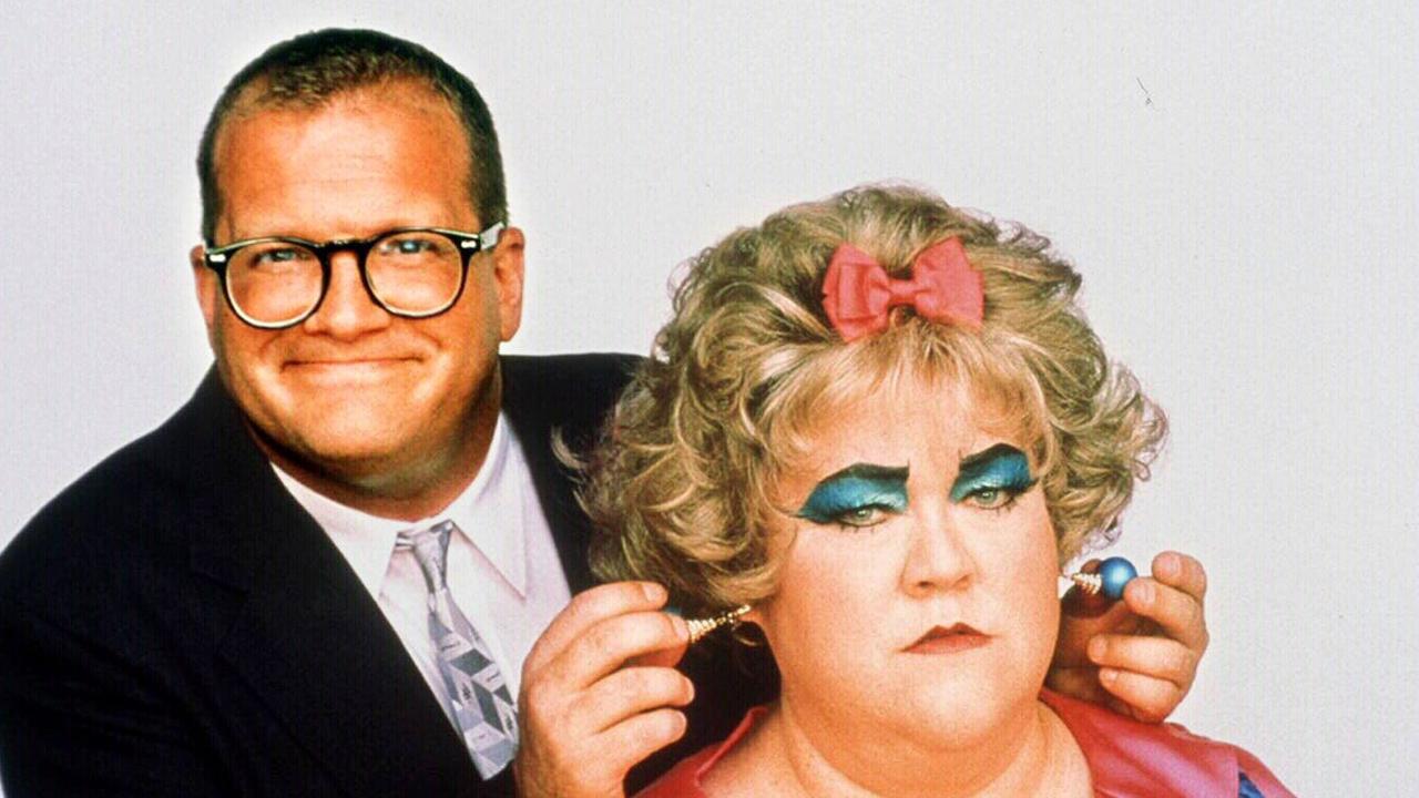 With Drew Carey Show co-star Kathy Kinney.