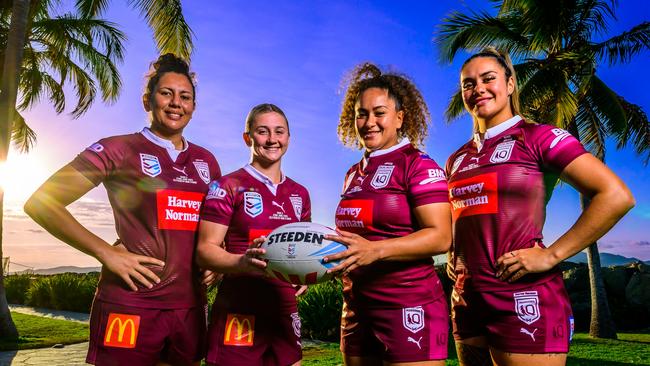 2023 QLD Women's State of Origin team members from Townsville. Tallisha Harden, Emma Manzelmann, Shaniah Power and China Polata.