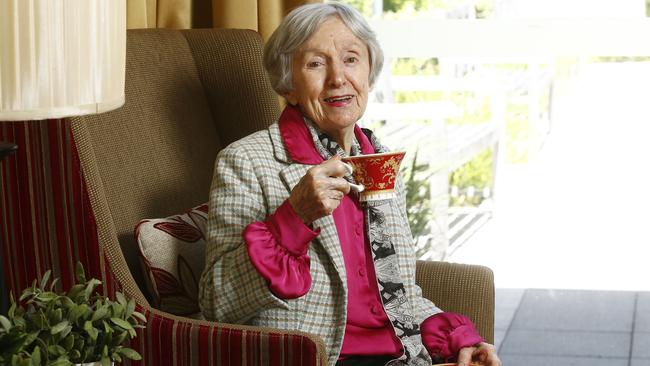 Famous Australian ballet dancer and living treasure Joan Halliday, at Redleaf Manor in Concord. Picture: John Appleyard