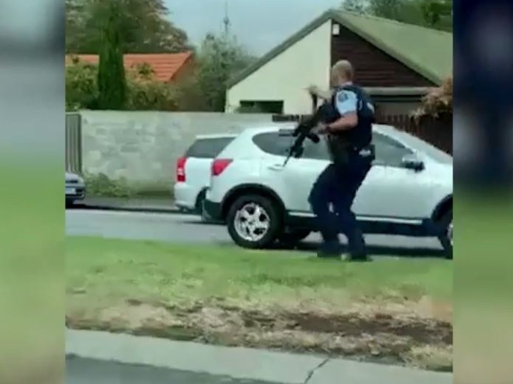 Video footage of police Picture: Supplied/NZ Herald