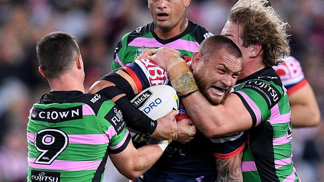 Jared Waerea-Hargreaves and the Roosters will tackle the Rabbitohs in a Round 1 blockbuster next year. Picture: AAP