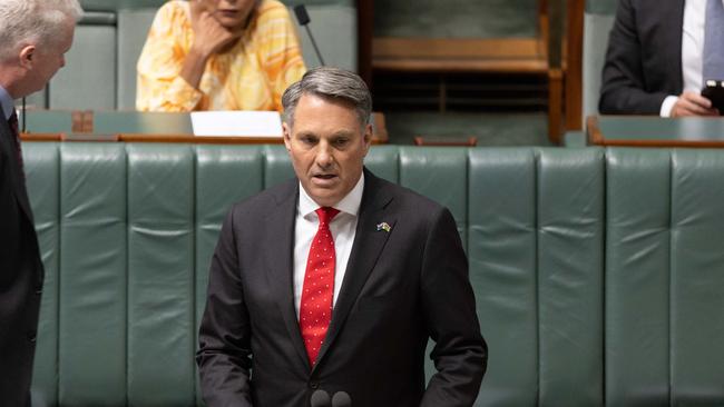 Defence Minister Richard Marles announced the $33 million drones package. Picture: NCA NewsWire / Gary Ramage