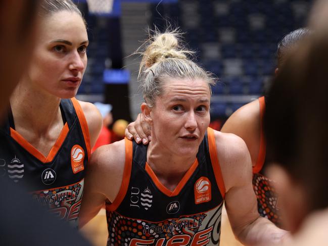 Townsville Fire’s Sami Whitcomb has called for the WNBL and NBL to shared a more symbiotic relationship. (Photo by Martin Keep/Getty Images)