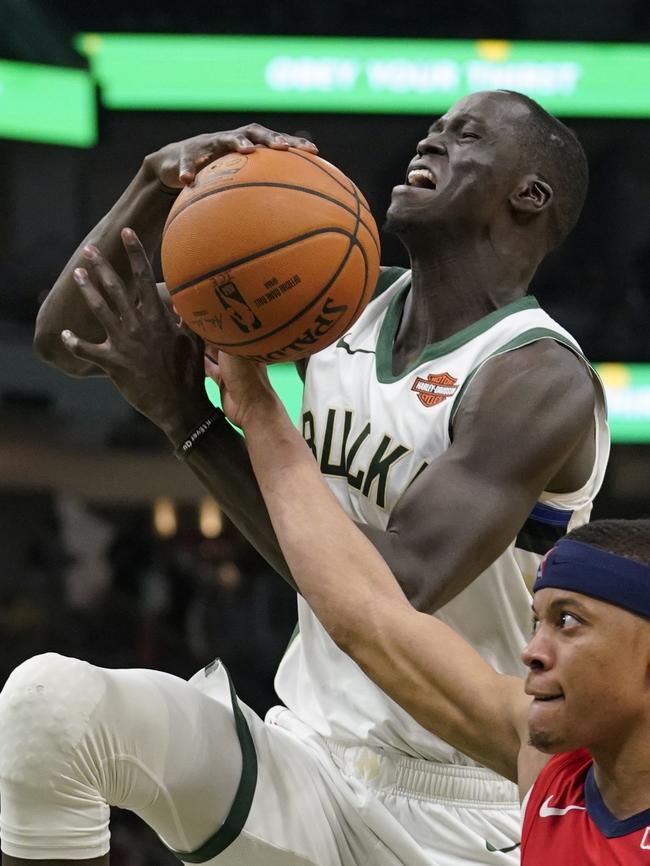 Thon Maker and the Milwaukee Bucks kick things off at 4am. Picture: AP Photo