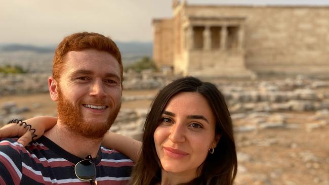 Katherine Duffy moved to London in September 2018 and says she's happy to have her freedoms back. Pictured on holidays in Greece.