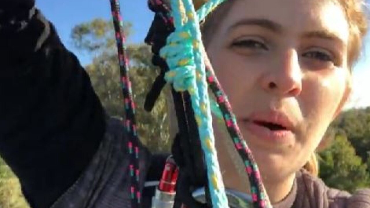 A protester scaled a pole, forcing the closure of the Port of Brisbane Motorway.