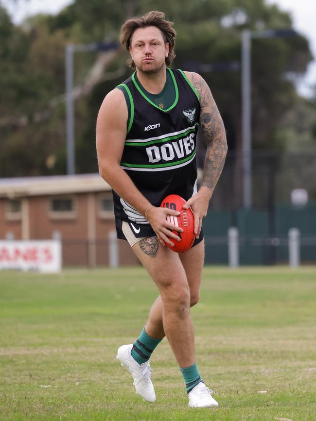 Doveton’s new full forward James Pattinson. Picture: Ian Currie