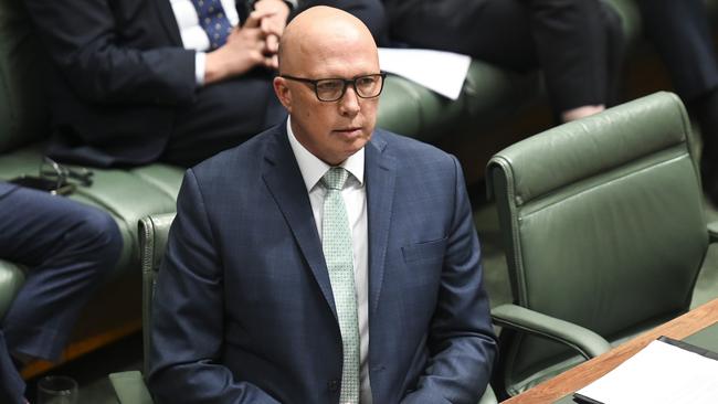 Opposition leader Peter Dutton has walked back from a commitment to hold a second referendum on Indigenous constitutional recognition. Picture: NCA NewsWire / Martin Ollman
