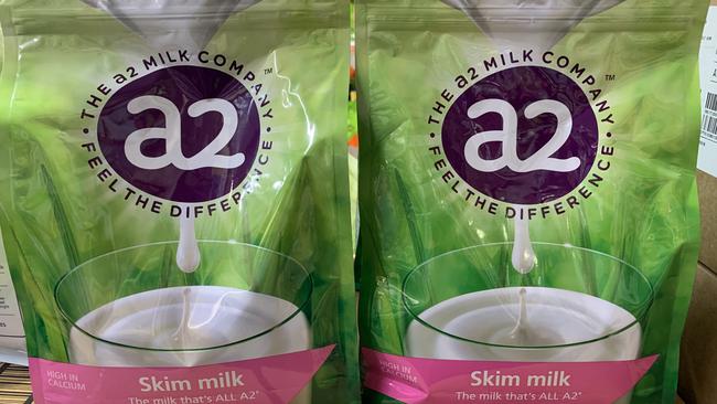 a2 skim milk powder. Picture: PETER HEMPHILL