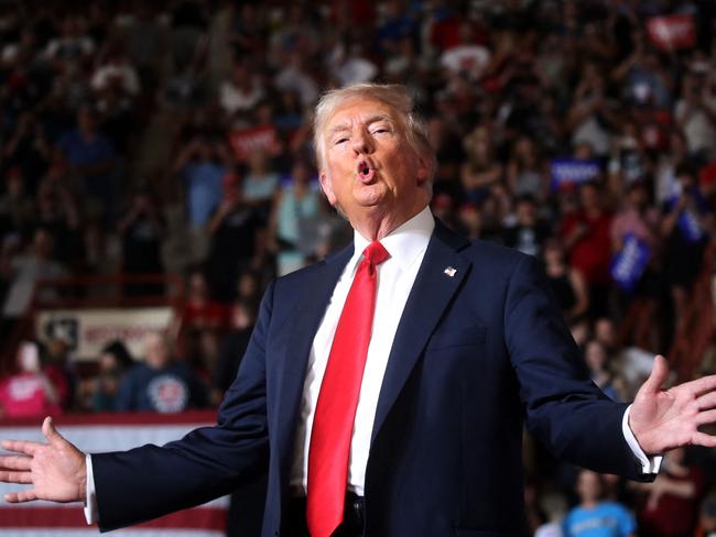 HARRISBURG, PENNSYLVANIA - JULY 31: Republican presidential nominee, former U.S. President Donald Trump speaks at a rally on July 31, 2024 in Harrisburg, Pennsylvania. Trump is returning to Pennsylvania for the first time since the assassination attempt. Polls show a close race with Democratic presidential candidate, U.S. Vice President Kamala Harris.   Spencer Platt/Getty Images/AFP (Photo by SPENCER PLATT / GETTY IMAGES NORTH AMERICA / Getty Images via AFP)