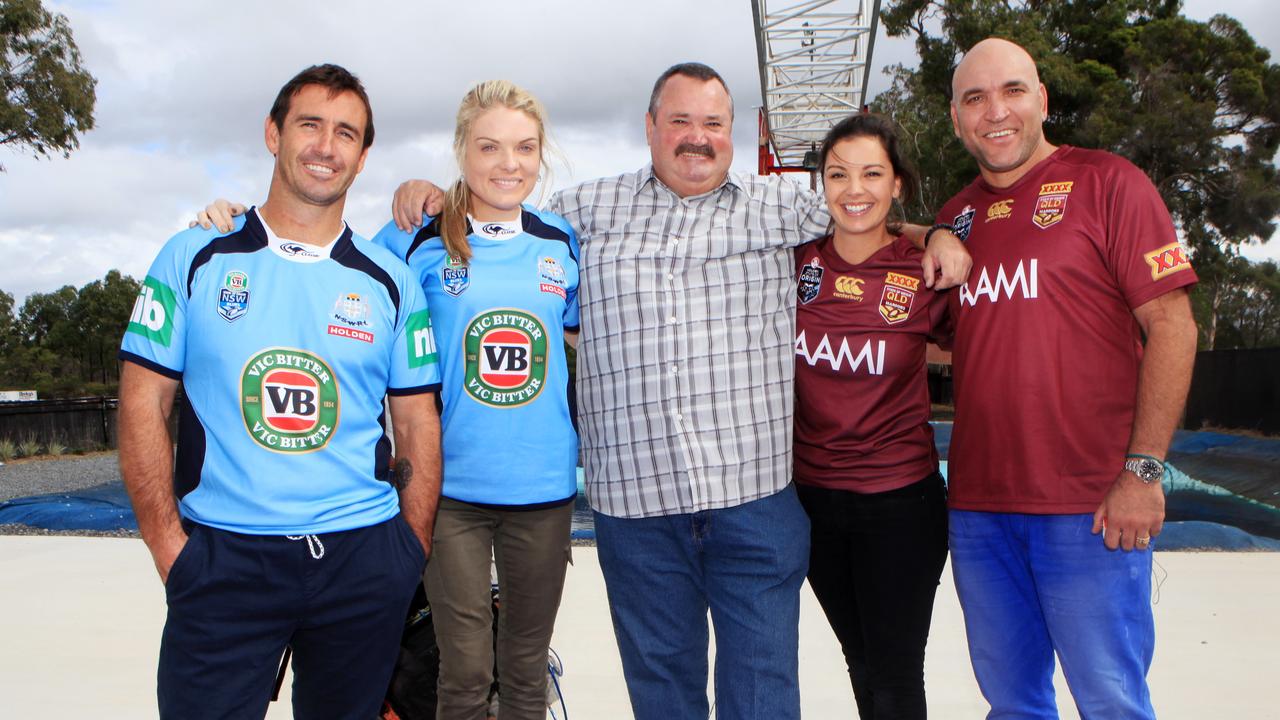 Andrew Johns and Erin Molan in 2014. Picture: Tim Marsden