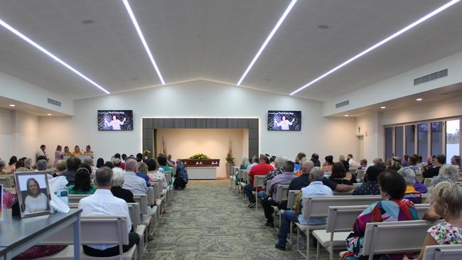 Family speak at the funeral service of Bundaberg woman Norah Mogg.