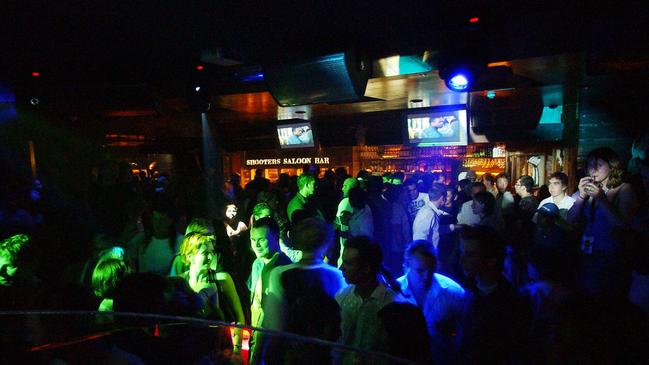 People on the dance floor at Shooters nightclub in Surfers Paradise.