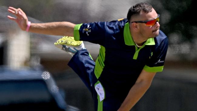 Matthew Gaskett in action for the VTCA against the DDCA. Picture: Andy Brownbill