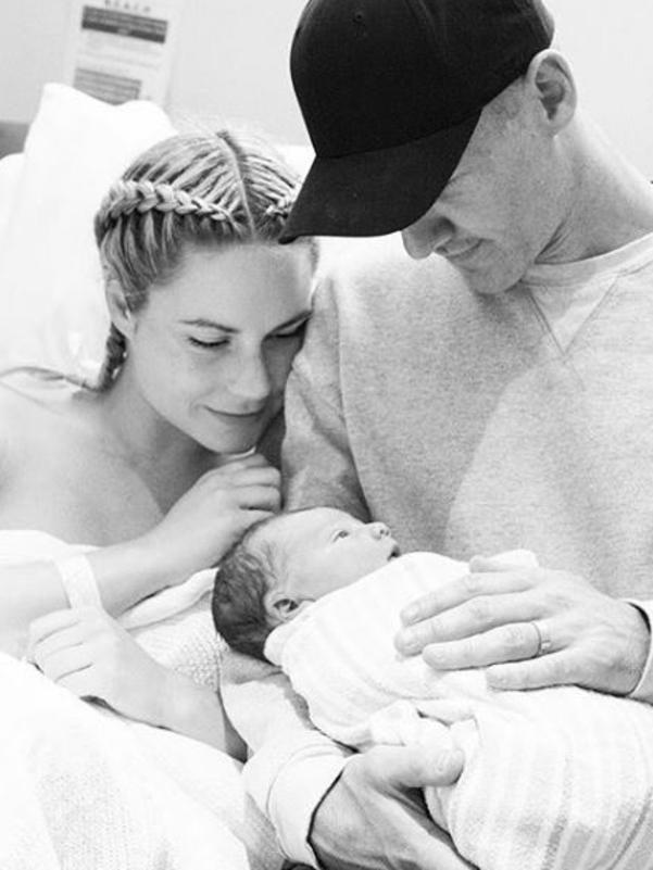 Annabel and Robbie Gray after the birth of baby Aston. Picture: Instagram