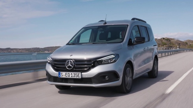 Mercedes-Benz EQT 200 in Helvine silver Driving Video | news.com.au ...