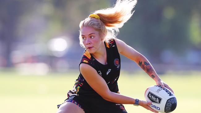 Akayla McQuire at a training session leading in to the All Stars clash. Picture: Getty Images