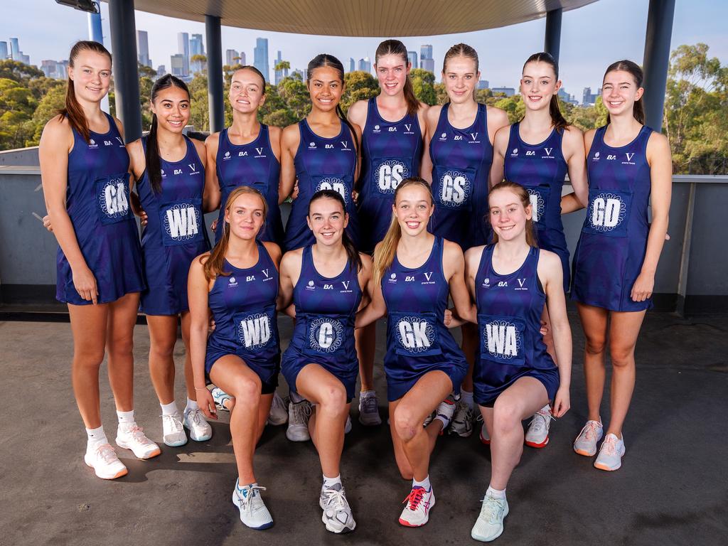 VIC U17 netball State team for NNC 2024 Photo: Grant Treeby/ NV