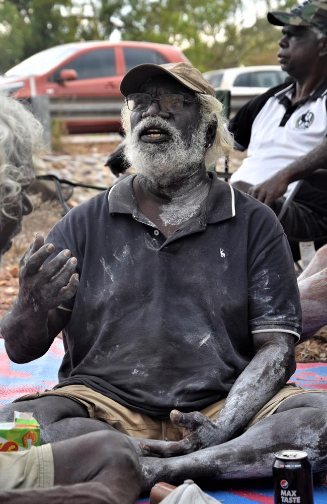 Maningrida Elder Gela called on the Territory community to stand up for Binybara (Lee Point). Picture: Sierra Haigh