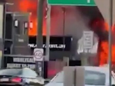 A luxury car rental store has been engulfed in flames as police say the fire is being treated as suspicious. Emergency services were called to Qld Luxury Car Rentals about 6:40am on Friday, the building at the intersection of Bundall Rd and Ashmore Rd in Bundall, Queensland in flames. Picture: Facebook, Nine News.