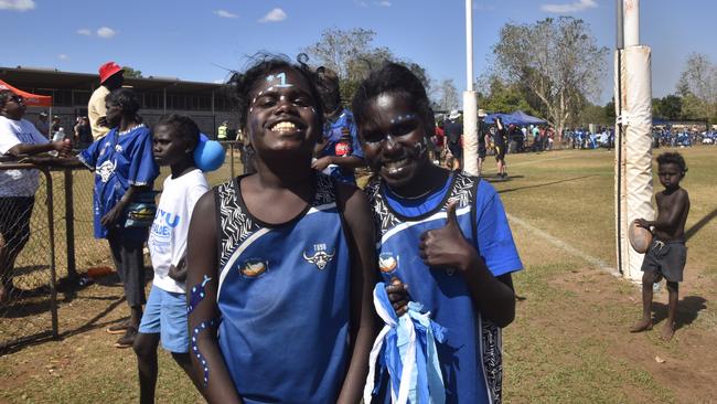 Buffaloes fans at the Tiwi Island Football League grand final between Tuyu Buffaloes and Pumarali Thunder. Picture: Max Hatzoglou