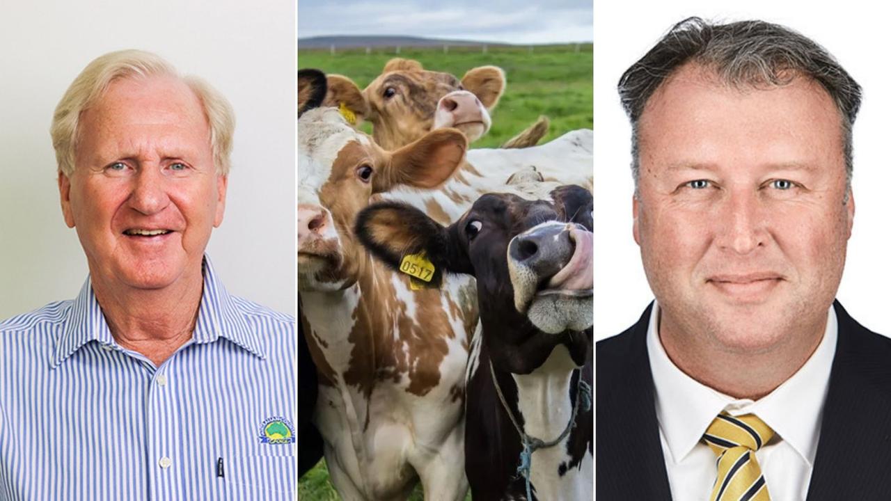 (Left) Third farming generation owned beef company, Australian Country Choice is run by principal director Trevor Lee and his family. (Right) Bell Pastoral Company director Phillip Bell.