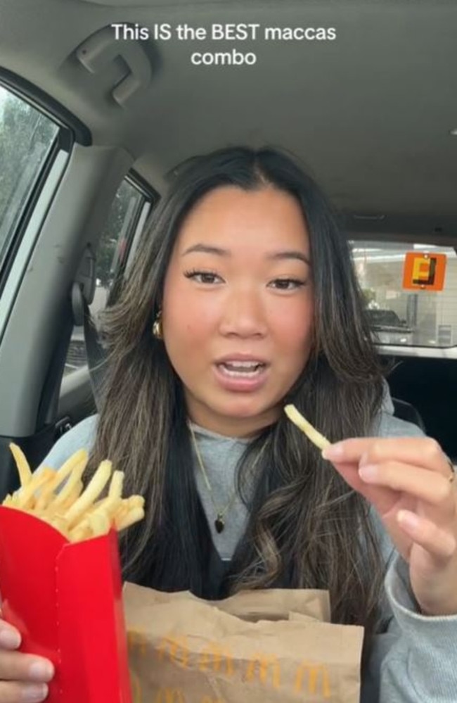 She said to ask for Angus seasoning on fries. Picture: TikTok