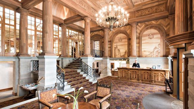 Concierge desk at Kulm Hotel St Moritz in Switzerland.