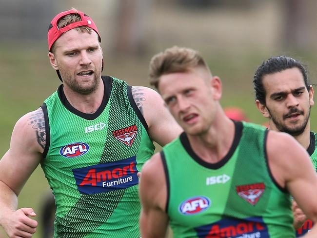 Essendon training at  Tullamarine.  Jake Stringer during running drills during the 1st session back for the 2-4 year players    . Pic: Michael Klein