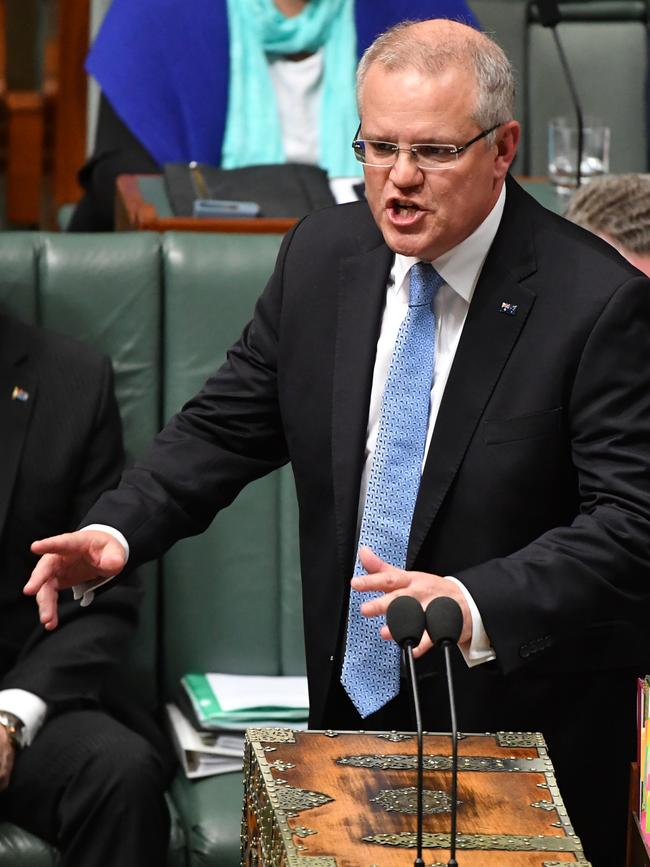 Prime Minister Scott Morrison came through Question Time relatively unscathed. Picture: AAP