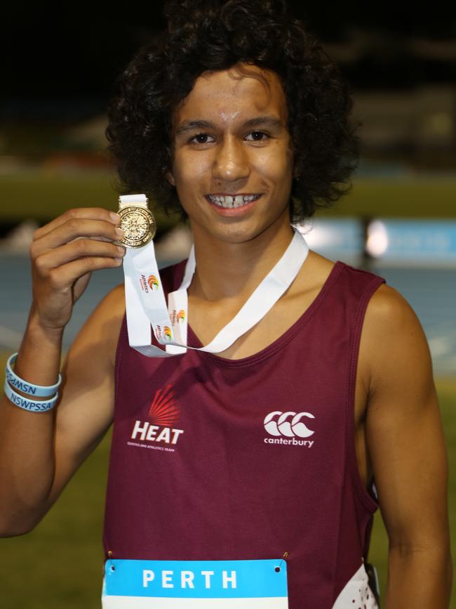 Tynan Neveceral at the Australian junior athletics championships.